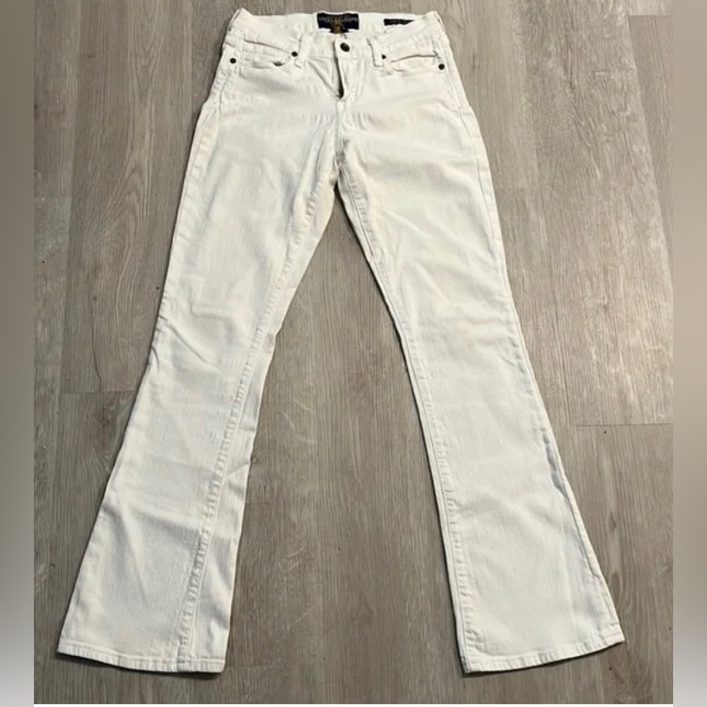 LUCKY WHITE DENIM WOMENS JEAN SOPHIA BOOT SZ 14/31 98%cotton/2% spandex